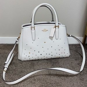 Coach Margot Star Stud White Satchel